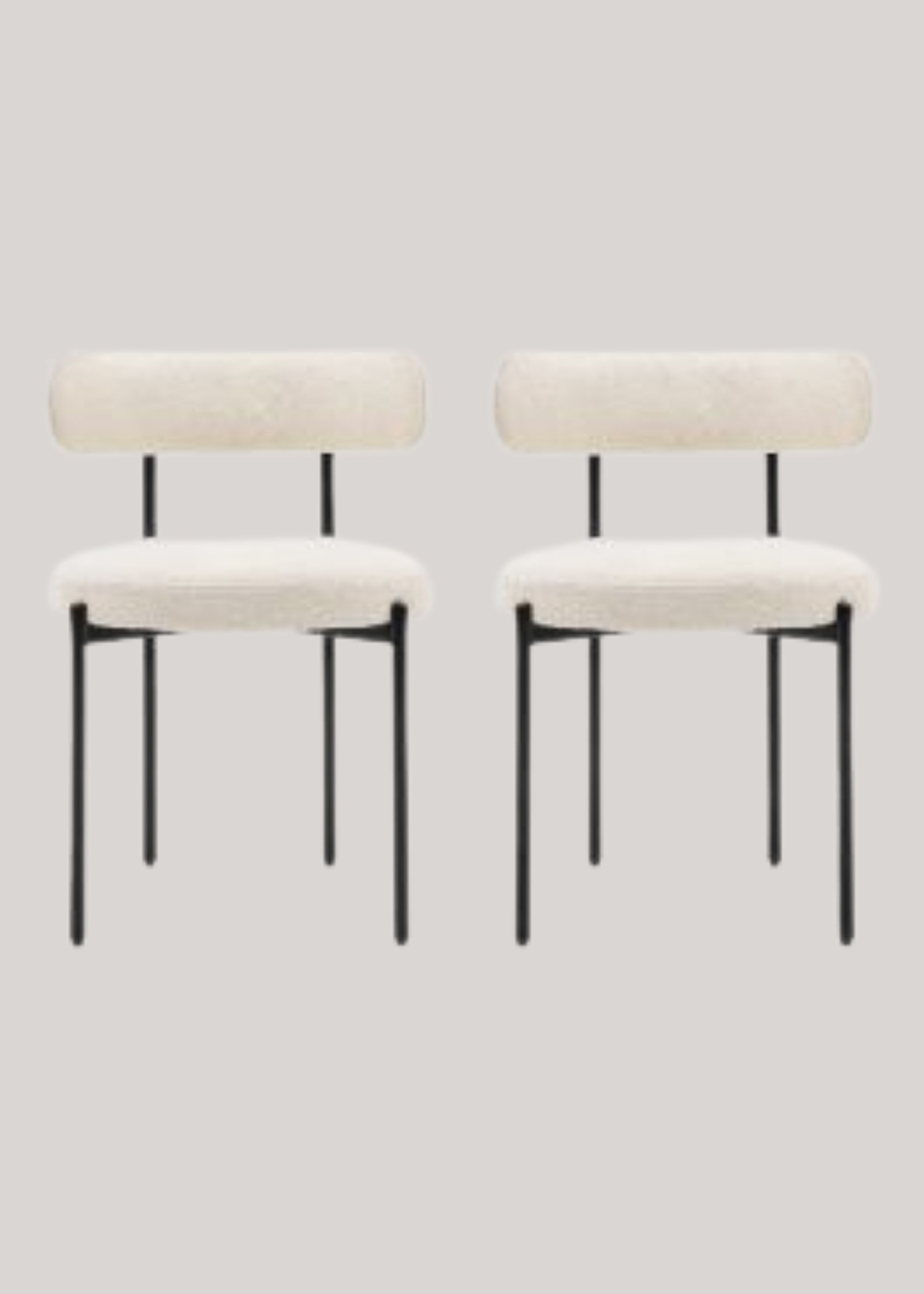 Perch &amp;amp; Parrow, Novus Dining Chair in Vanilla, Set of 2