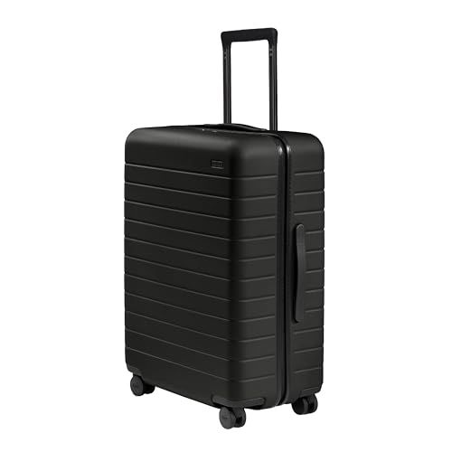 Medium Checked Luggage in Jet Black