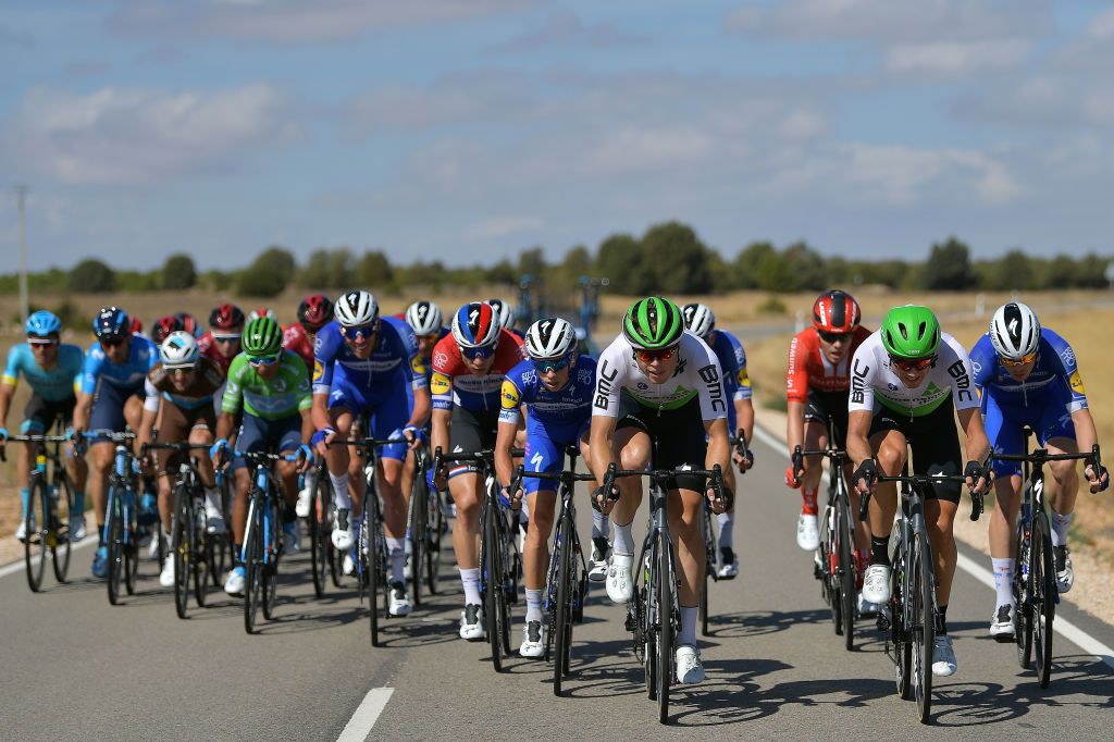 The large breakaway, featuring Quintana, Jakobsen, Boasson Hagen towards the front