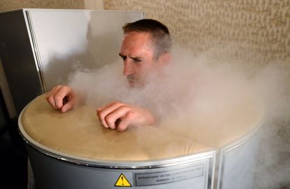 A cryotherapy chamber.