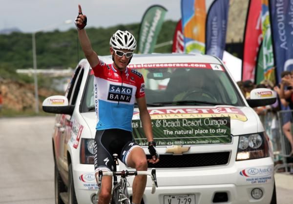 Frank Schleck (Saxo Bank) wins in Curacao.