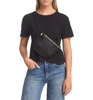 Woven Leather Belt Bag