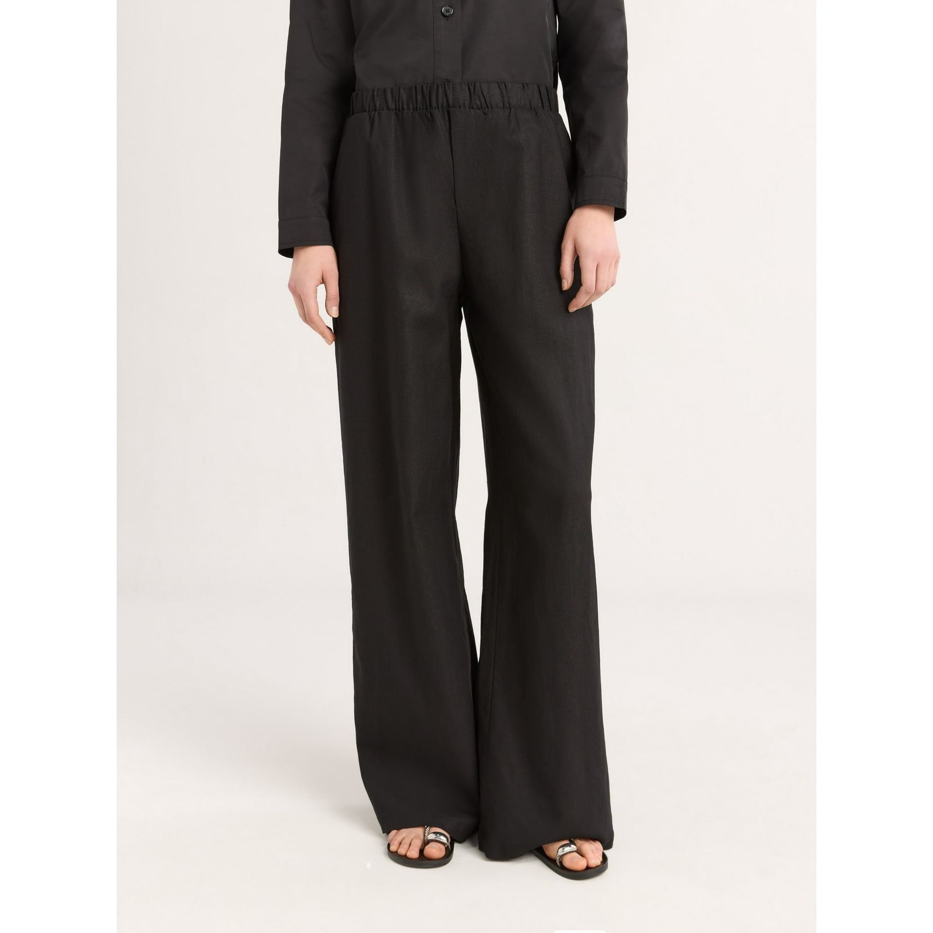 Scoop, Scoop Women's Linen Blend Wide Leg Pants, 32" Inseam, Sizes Xs-4x