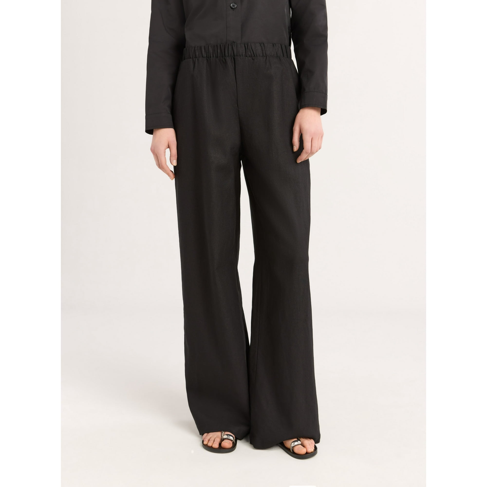 Scoop, Scoop Women's Linen Blend Wide Leg Pants, 32" Inseam, Sizes Xs-4x