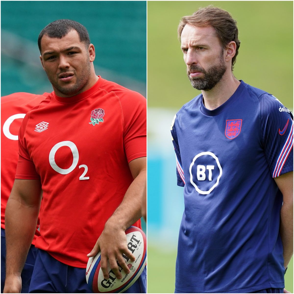 Ellis Genge (left) and Gareth Southgate