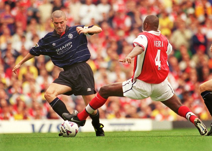Roy Keane and Patrick Vieira go head-to-head in 1999