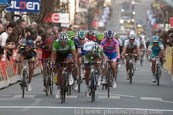 The field is led home by Heinrich Haussler (Garmin-Cervelo)