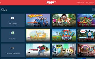 The Kids homescreen is packed full of cute cartoons, old classics and the latest must-watch shows