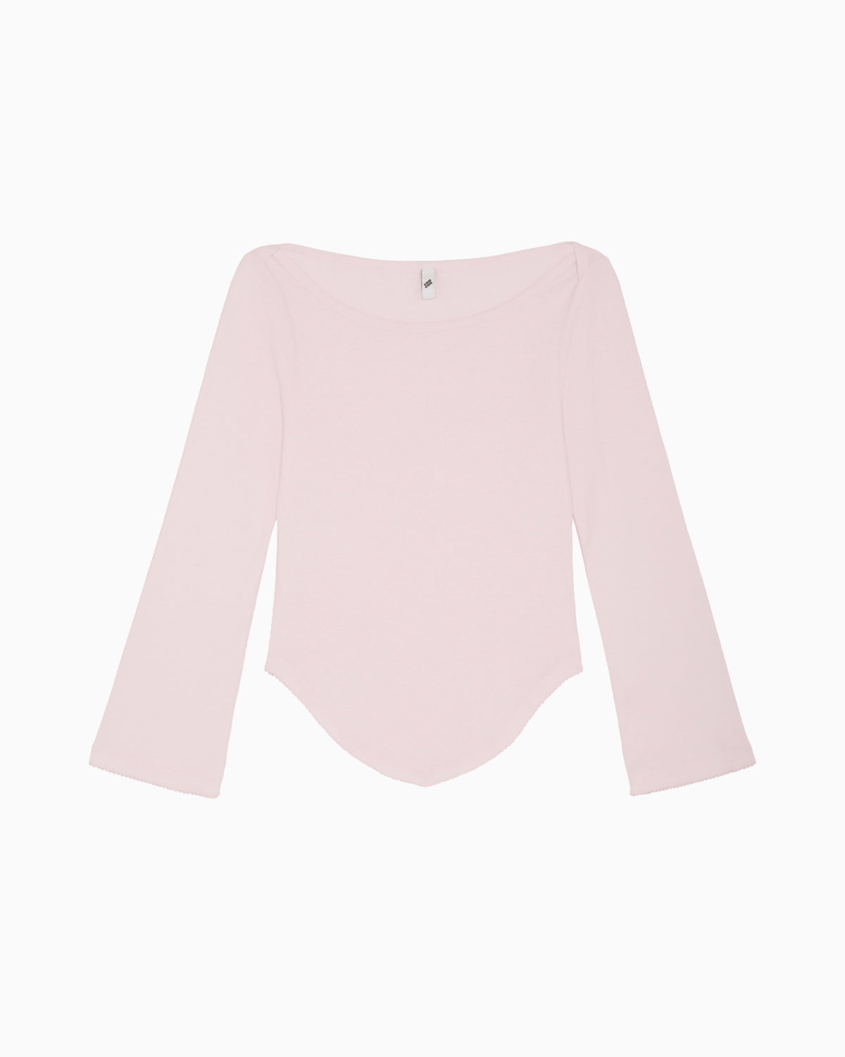 The Rina Long Sleeve: Baby Pink Cotton Jersey