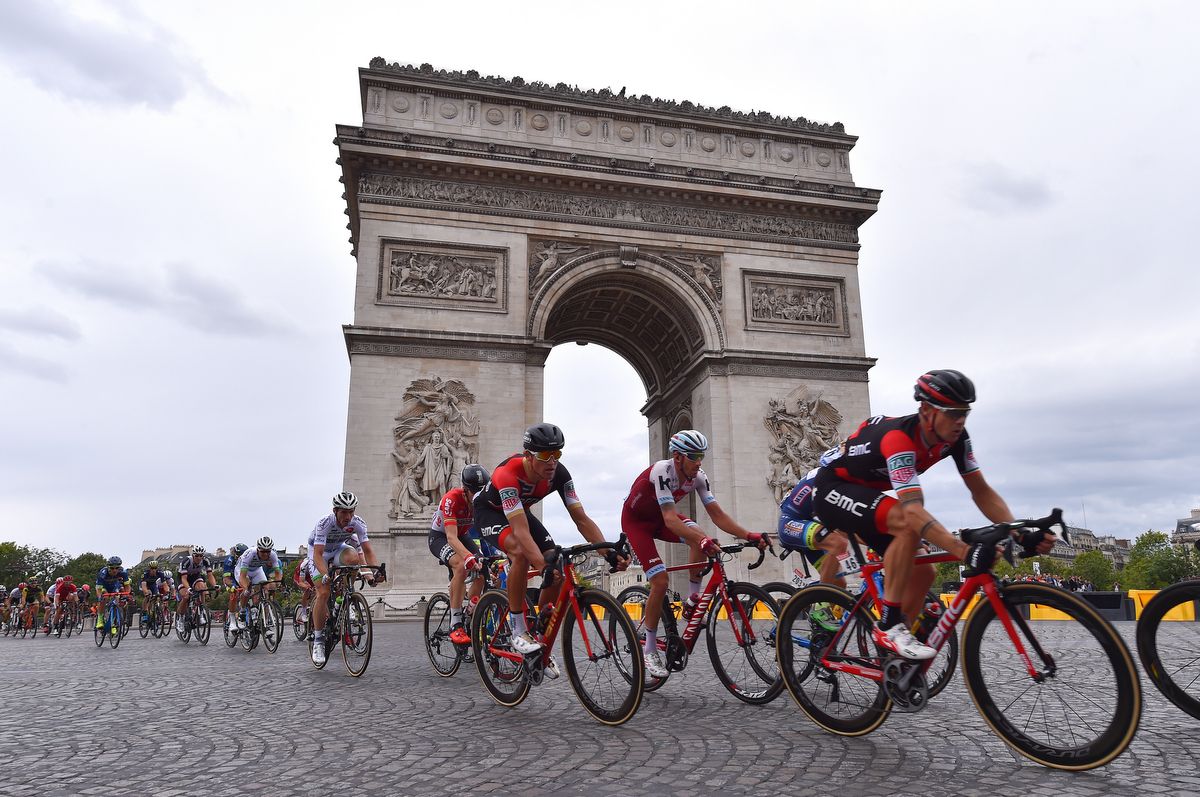 Greg Van Avermaet (BMC Racing) during the final stage of the Tour de France