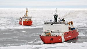 USCG Healy and the Canadian Coast Guard Ship Louis S. St-Laurent