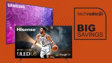 Cyber Monday deals image with Hisense U6K and Samsung QN90C