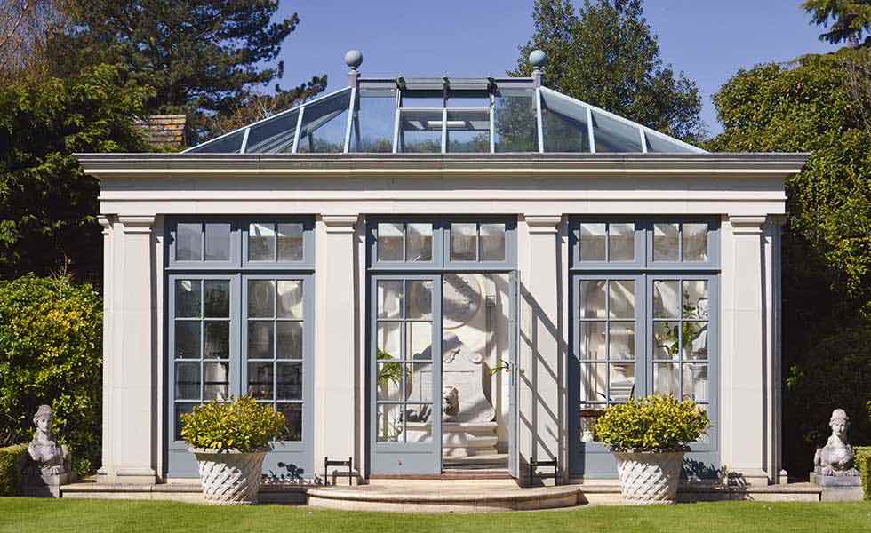 Haddonstone traditional style orangery with modern materials