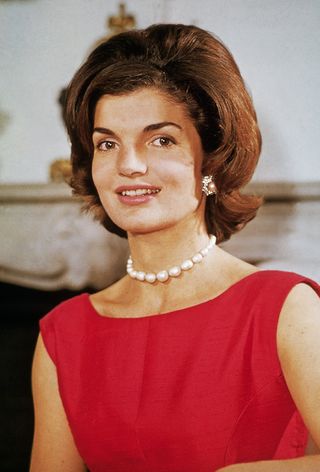 Jackie Kennedy with 60s bob haircut