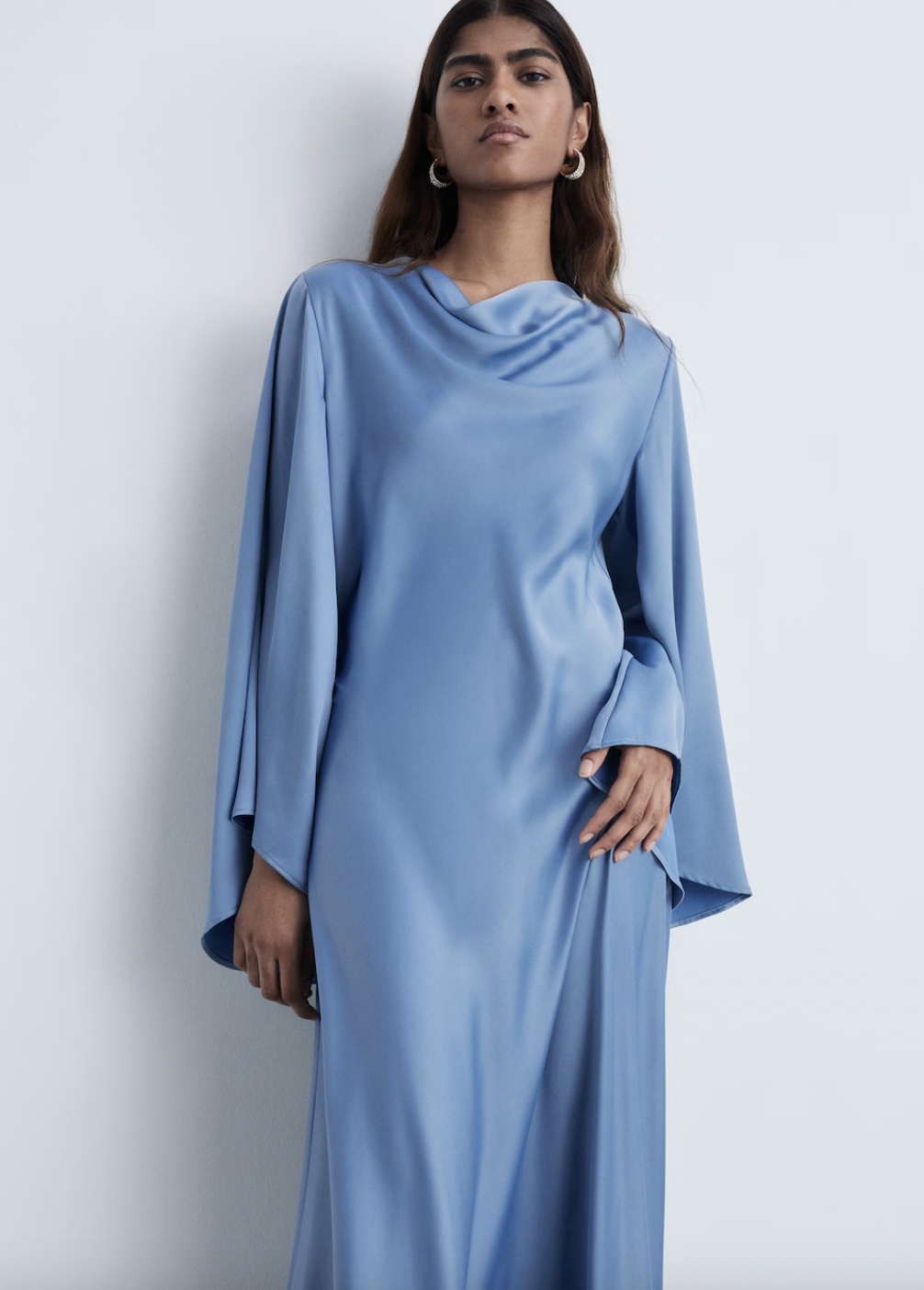 MANGO, Long Satin Dress - Women | Mango United Kingdom