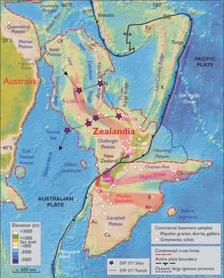 map of zealandia
