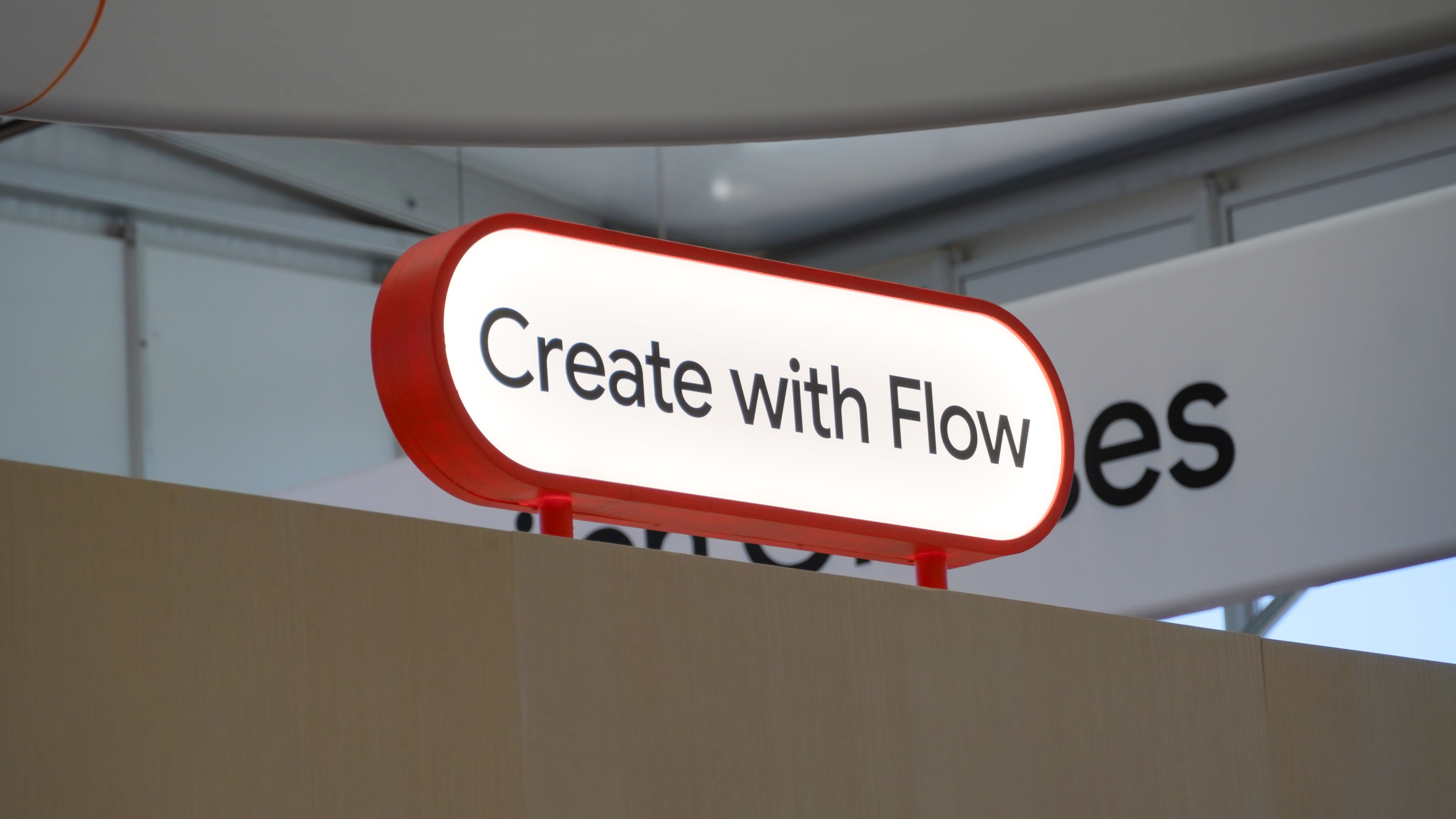 The Create with Flow booth at Google I/O 2025.