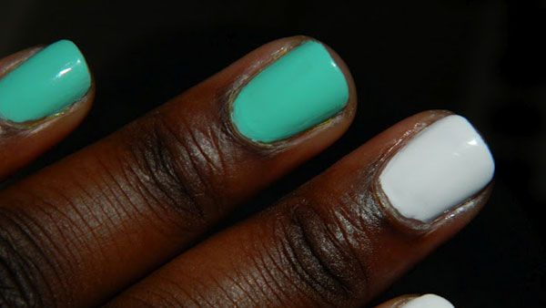 color blocking on nails trends