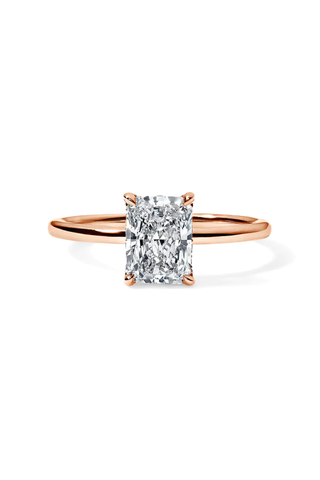 THE RING VAULT 1.20CT Radiant Hidden Halo Engagement Ring
