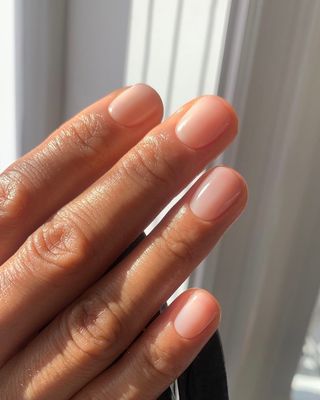 A clean, minimalist manicure by nail artist Georgia Rae