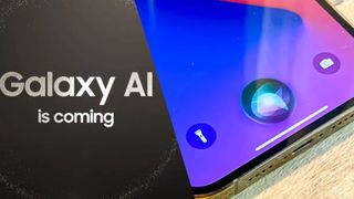 Samsung Galaxy AI is coming preview next to Siri running on iPhone