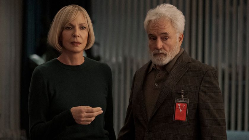 Allison Janney and Bradley Whitford are shown as Grace and Todd Penn on The Diplomat Season 3.