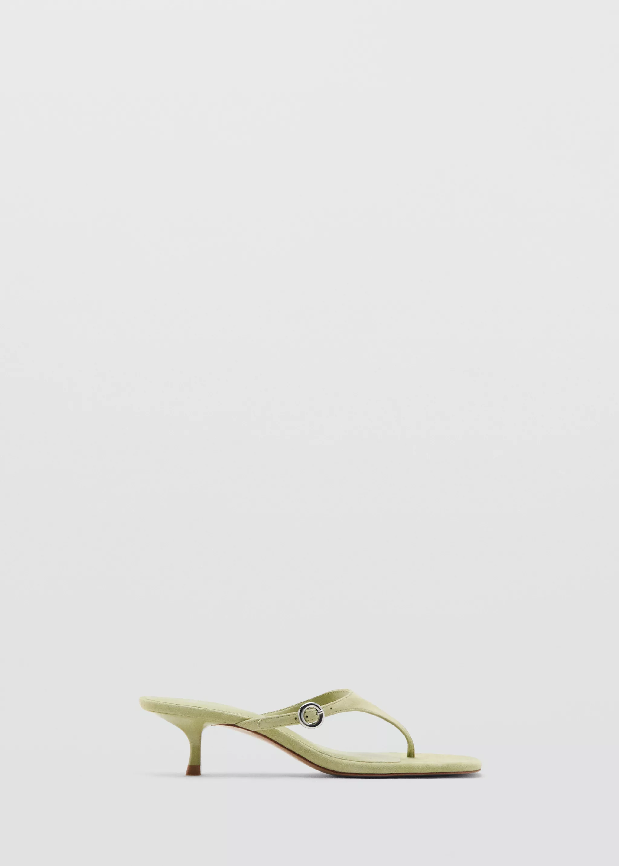 Mango, Kitten-Heel Leather Sandals