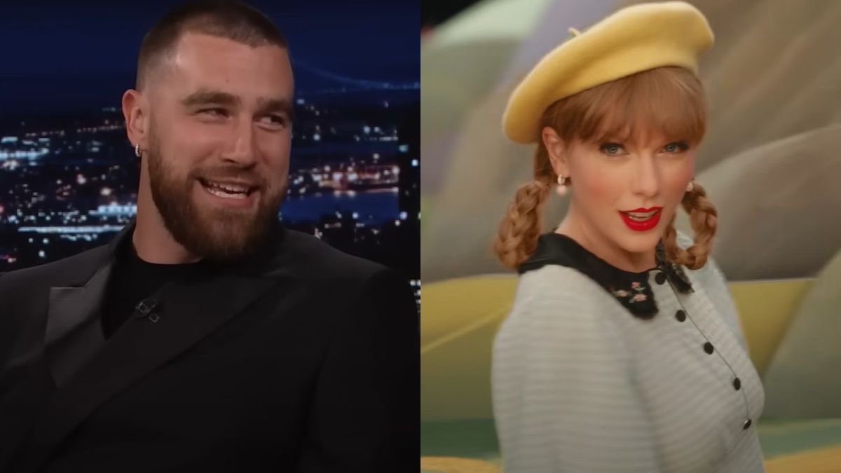 Travis Kelce on Jimmy Fallon and Taylor Swift&#039;s Karma music video.