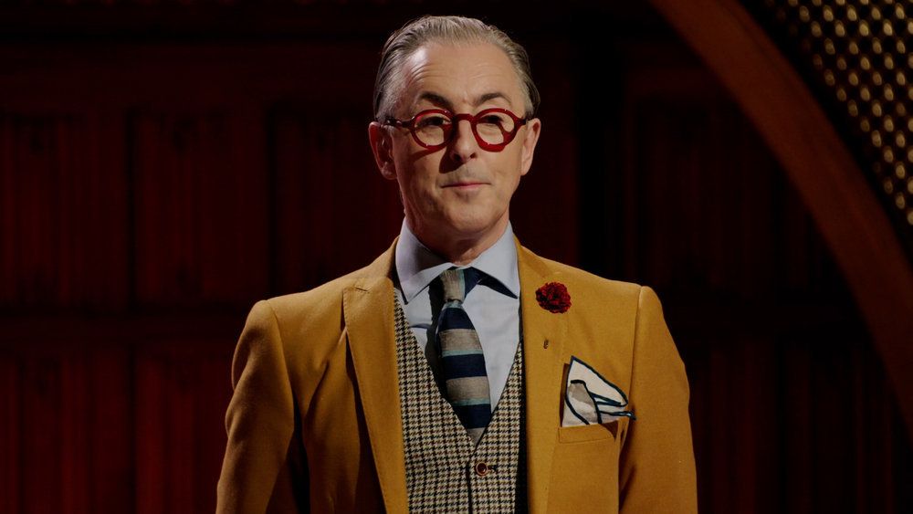 Alan Cumming in a yellow blazer in Peacock&#039;s the Traitors