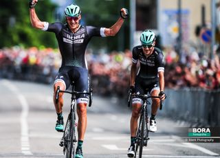 Marcus Burghardt wins the German title for Bora-Hansgrohe