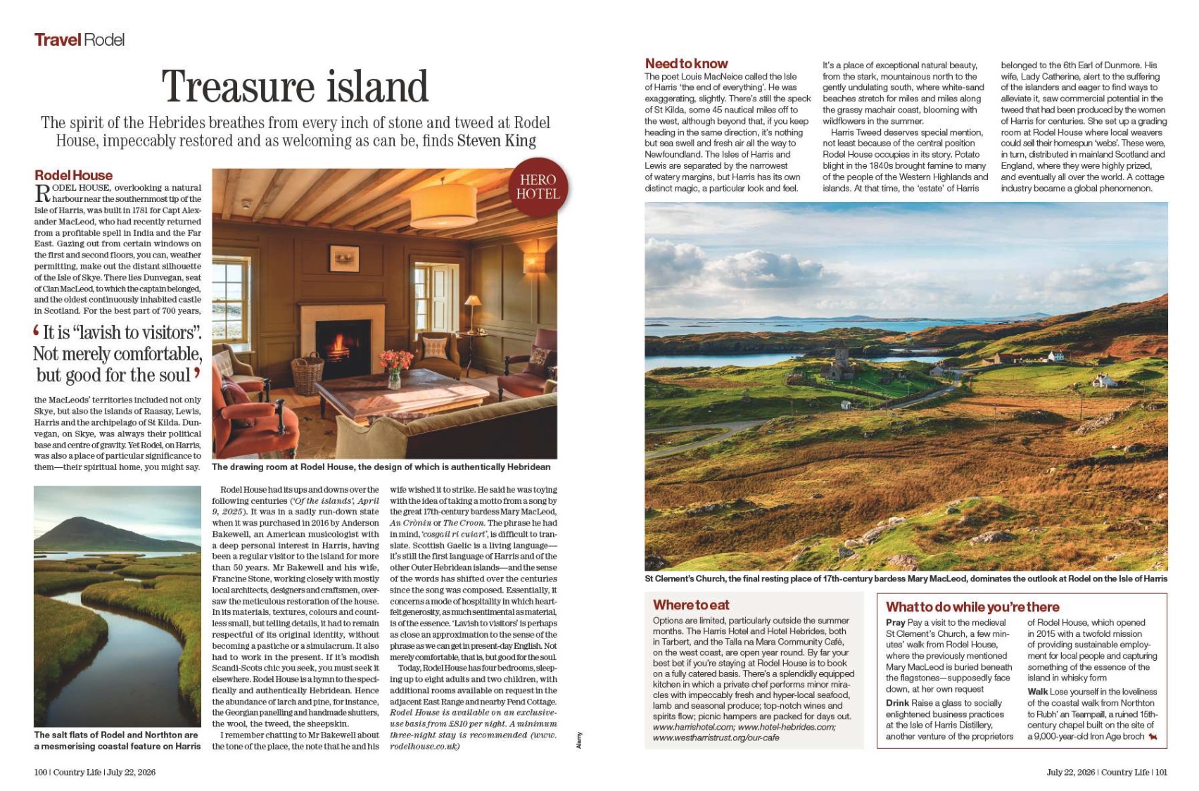 Spreads from Country Life 22 July 2026