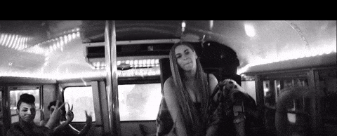 Beyonce on a bus