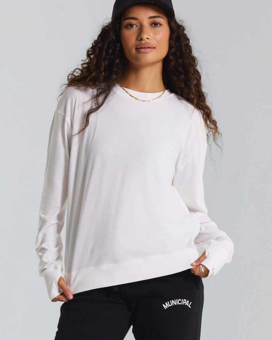 Women's New Favorite Ls Top:white / Xs