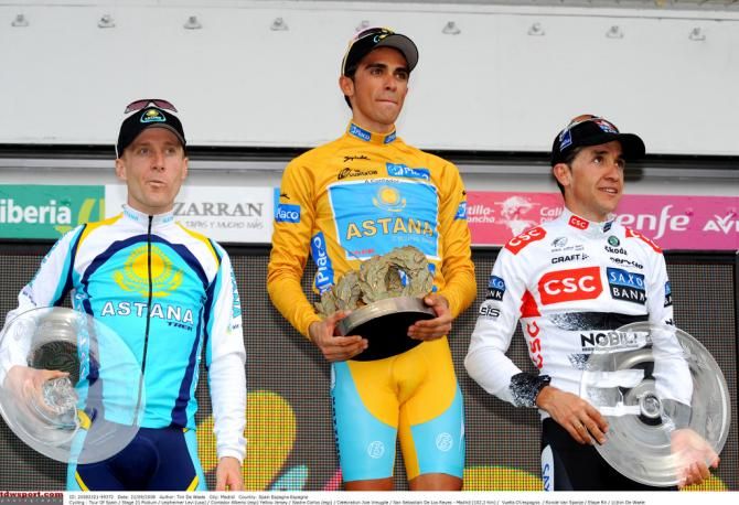 The 2008 Vuelta a Espa&ntilde;a podium