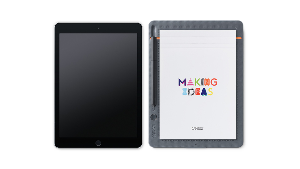 Wacom Bamboo Slate with and without paper