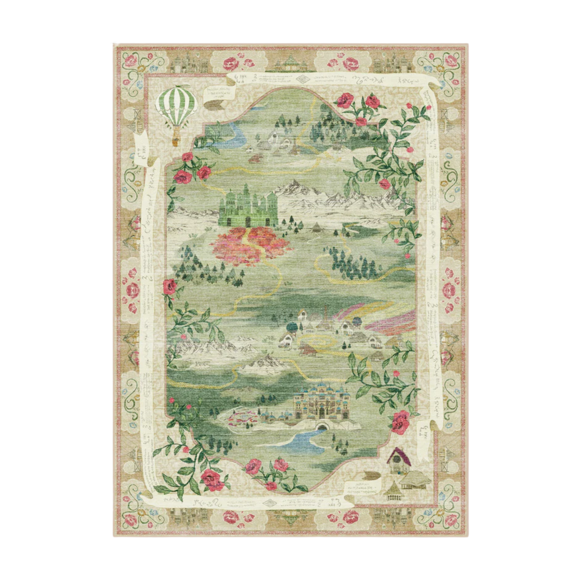 a rug that depicts the map of Oz