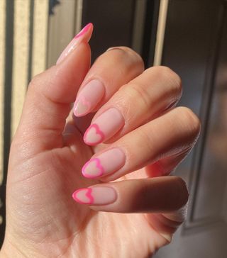 pink hearts matte