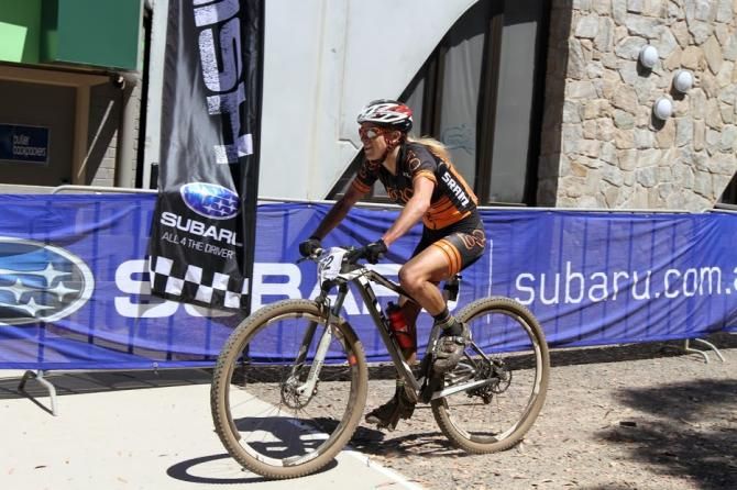 Jenni King was the runner-up in the elite women's cross country in Mt. Buller