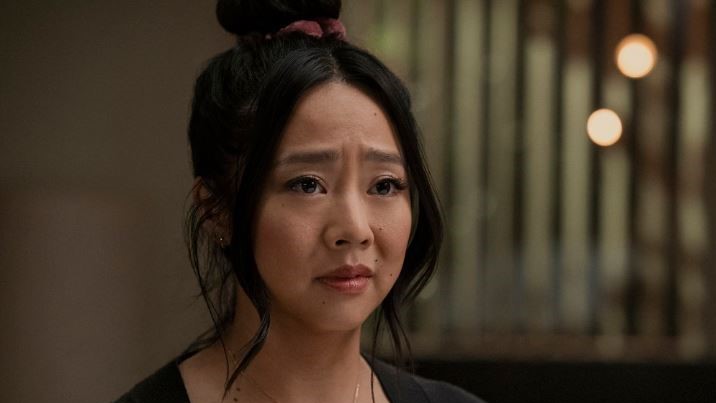 Stephanie Hsu as Ruby worried in Laid