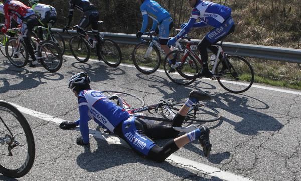 Marco Velo had a little spill