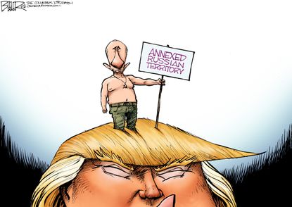 Political cartoon U.S. Donald Trump Russia Putin