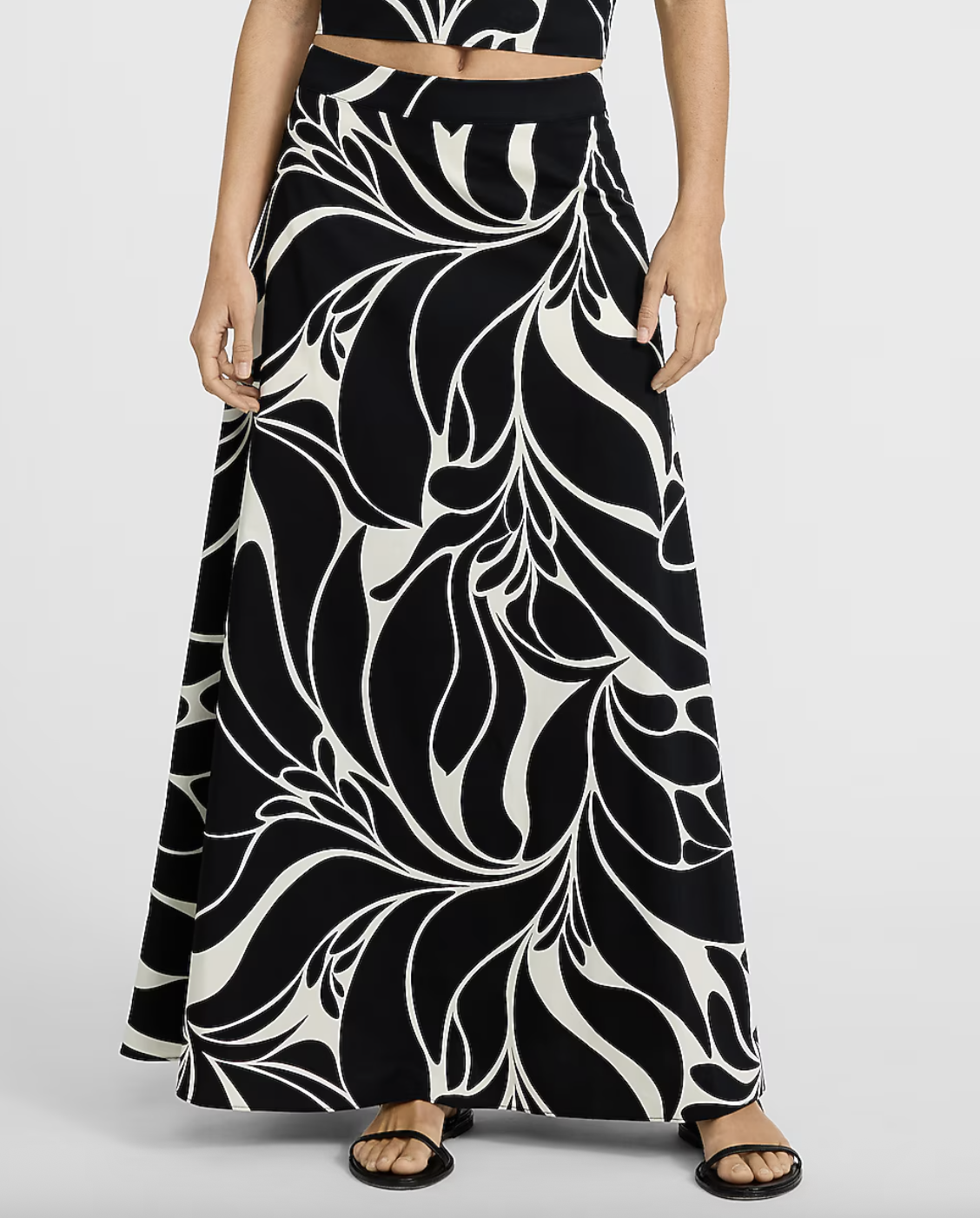 Express, Poplin Floral High Waisted Side Slit Maxi Skirt