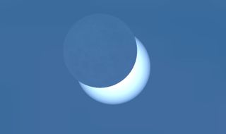 The annular solar eclipse of April 29, 2014 will only be total in a small area in Antarctica, but will be widely seen as a partial eclipse. The partial phases all be visible from most of Australia, and far across the southern Indian Ocean. It is seen here from Hobart, Tasmania.