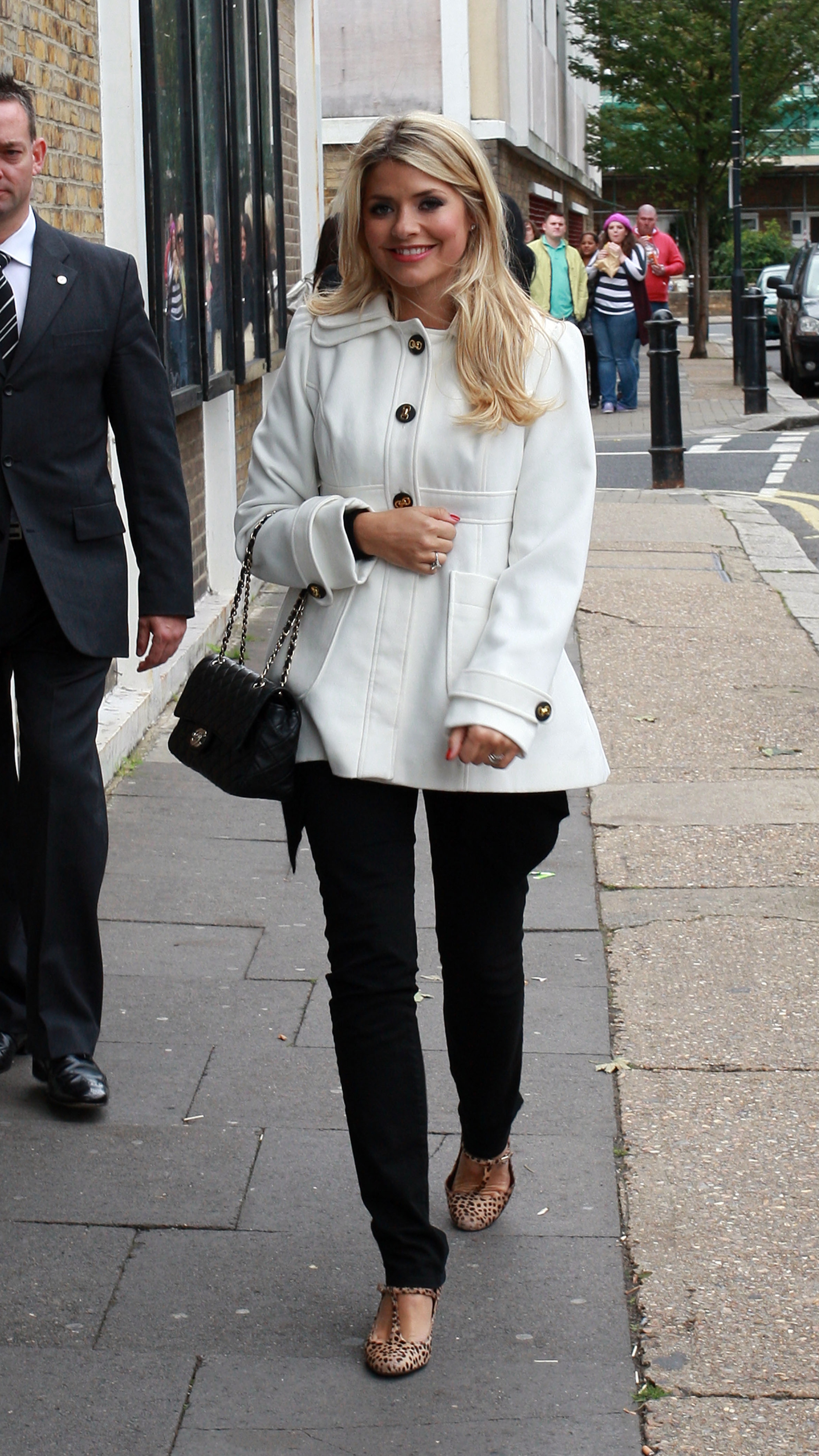 Holly Willoughby sighted arriving at Riverside Studios on September 15, 2010 in London, England