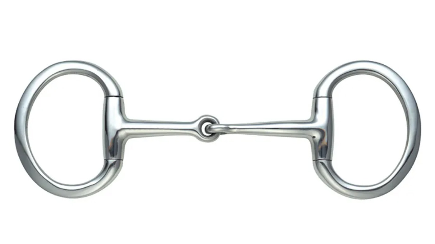 Shires Flat Ring Jointed Eggbutt Snaffle