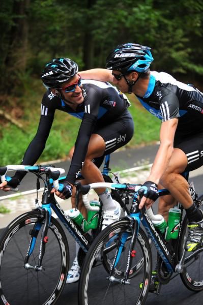 Michael Barry and Kurt Asle Arvesen (Team Sky)