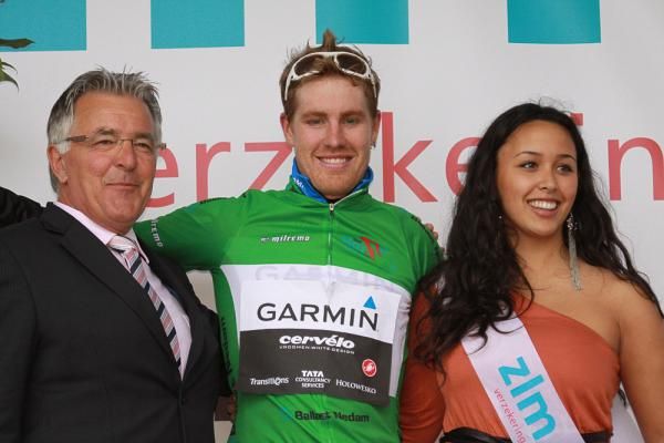 Tyler Farrar (Garmin-Cervelo) leads the points classification