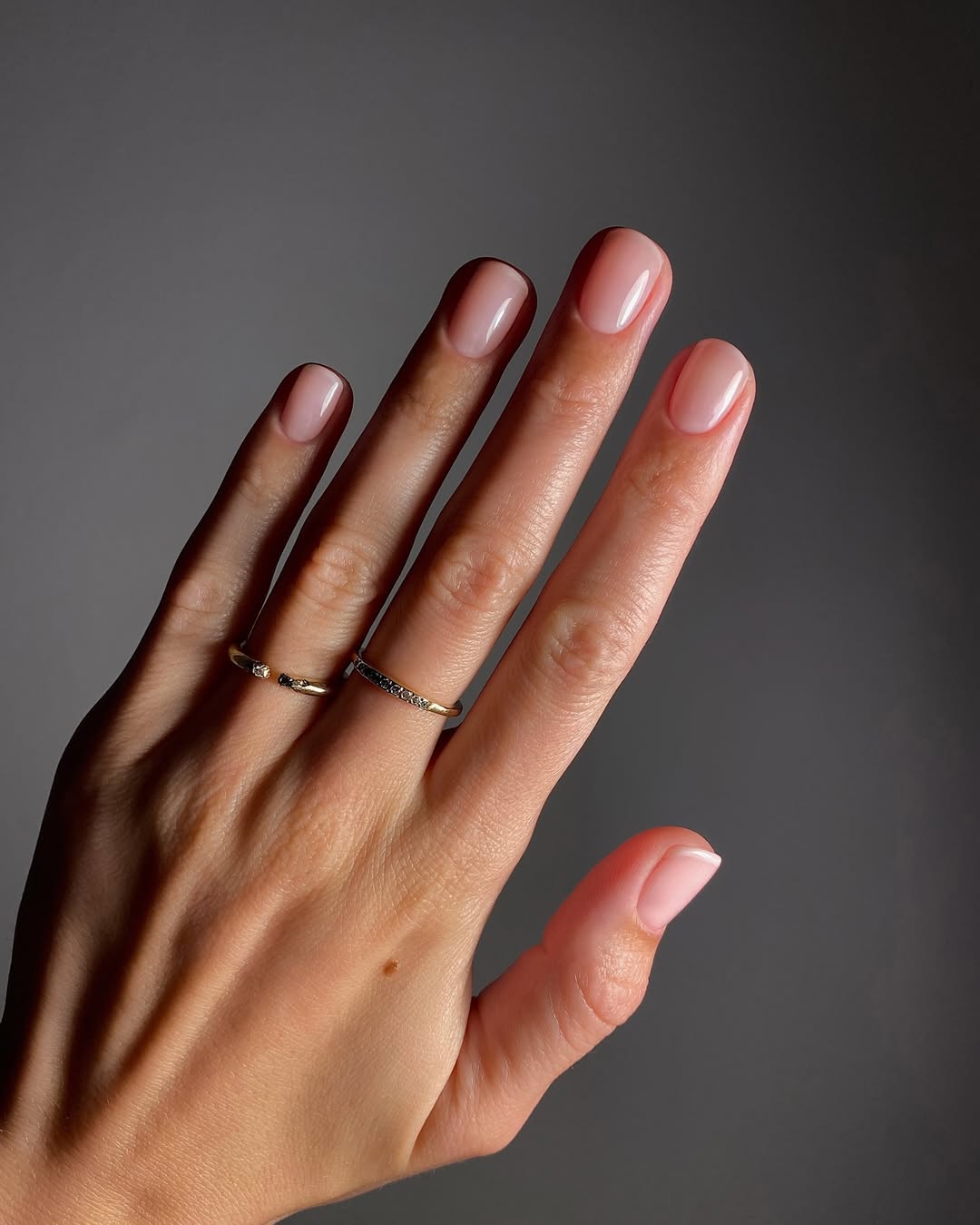 A barely-there french tip manicure by Mate Janova