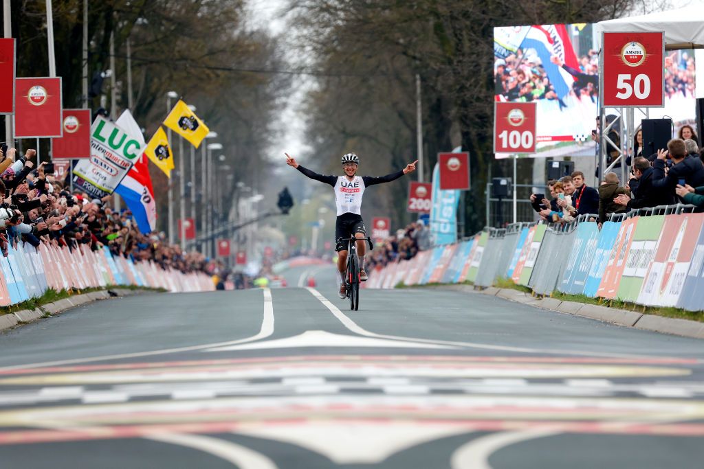 Tadej Pogačar won the 2023 Amstel Gold Race solo
