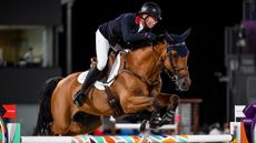 Harry Charles riding Romeo 88 in the Olympic showjumping individual final at Tokyo 2020 Olympic Games